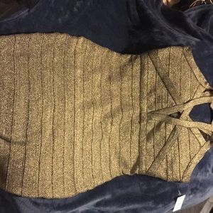 Dark Gold Bodycon Dress